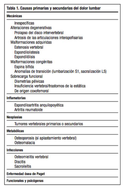 Artrosis interapofisaria l5-s1